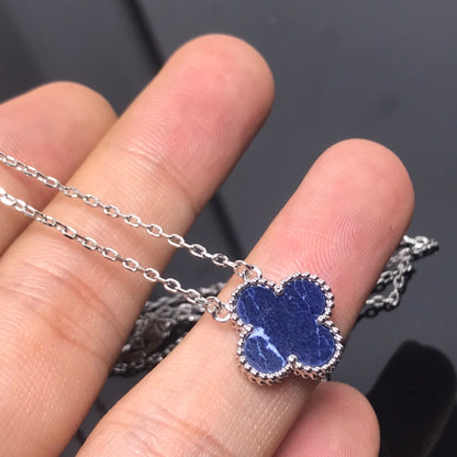 [Lumi Jewelry]CLOVER PIETERSITE SILVER LONG NECKLACE
