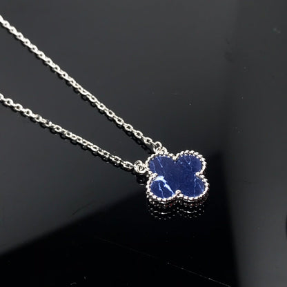[Lumi Jewelry]CLOVER PIETERSITE SILVER LONG NECKLACE