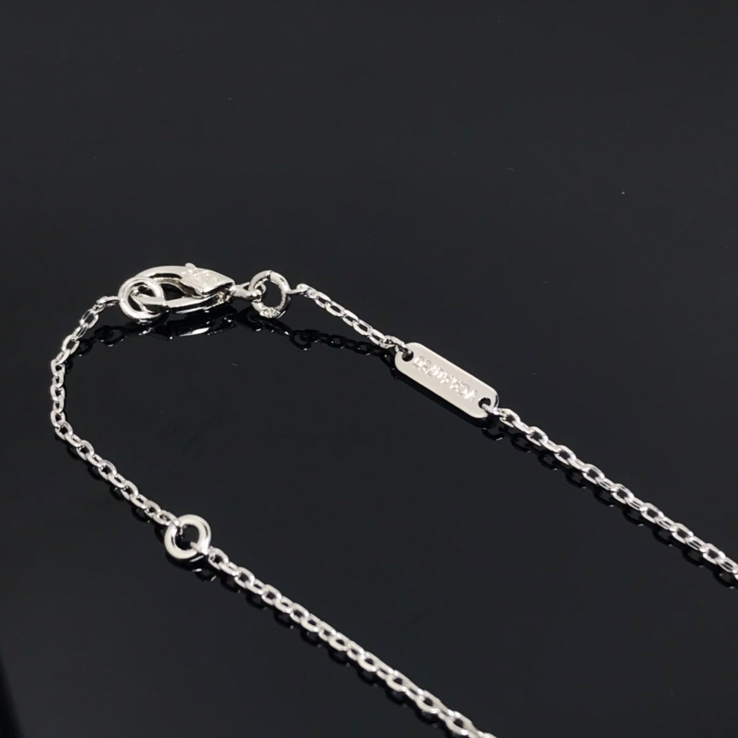 [Lumi Jewelry]CLOVER PIETERSITE SILVER LONG NECKLACE