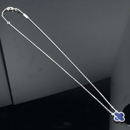[Lumi Jewelry]CLOVER PIETERSITE SILVER LONG NECKLACE
