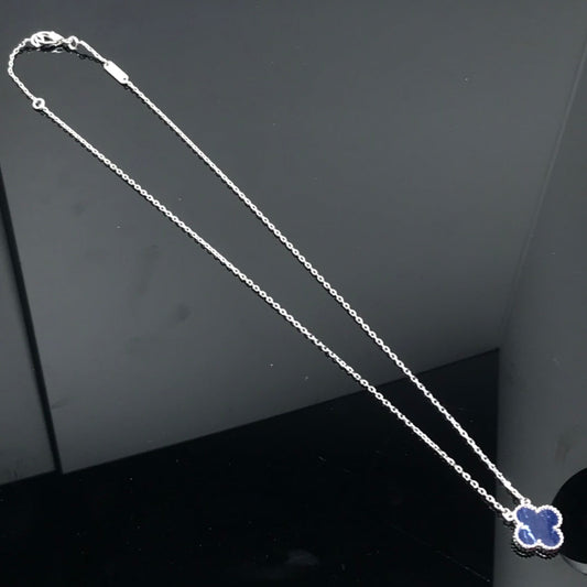 [Lumi Jewelry]CLOVER PIETERSITE SILVER LONG NECKLACE