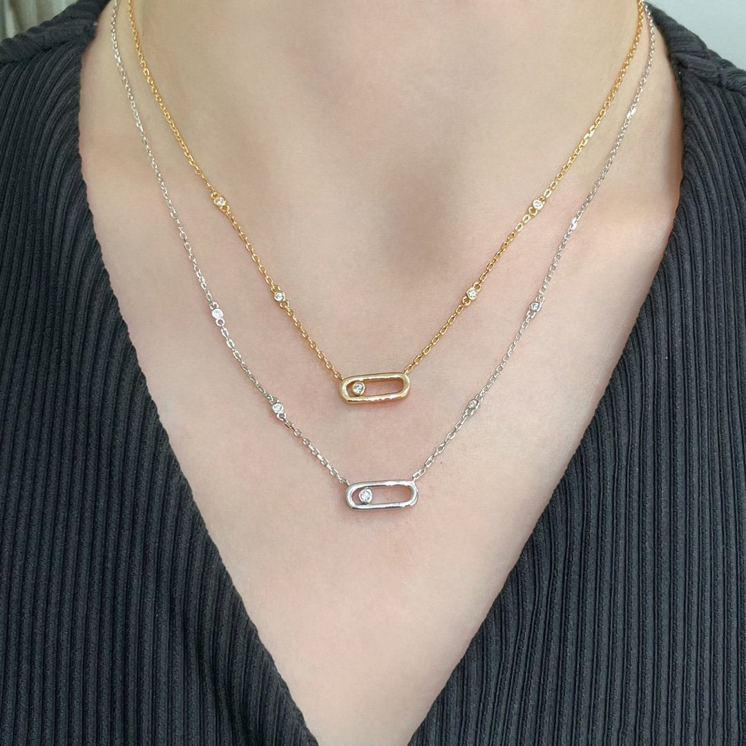 [Lumi Jewelery]MOVE UNO DIAMOND NECKLACE