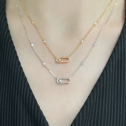 [Lumi Jewelery]MOVE UNO DIAMOND NECKLACE