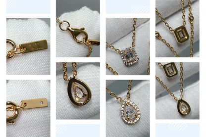 [Lumi Jewelery]MY TWIN 2 ROW DIAMOND NECKLACE