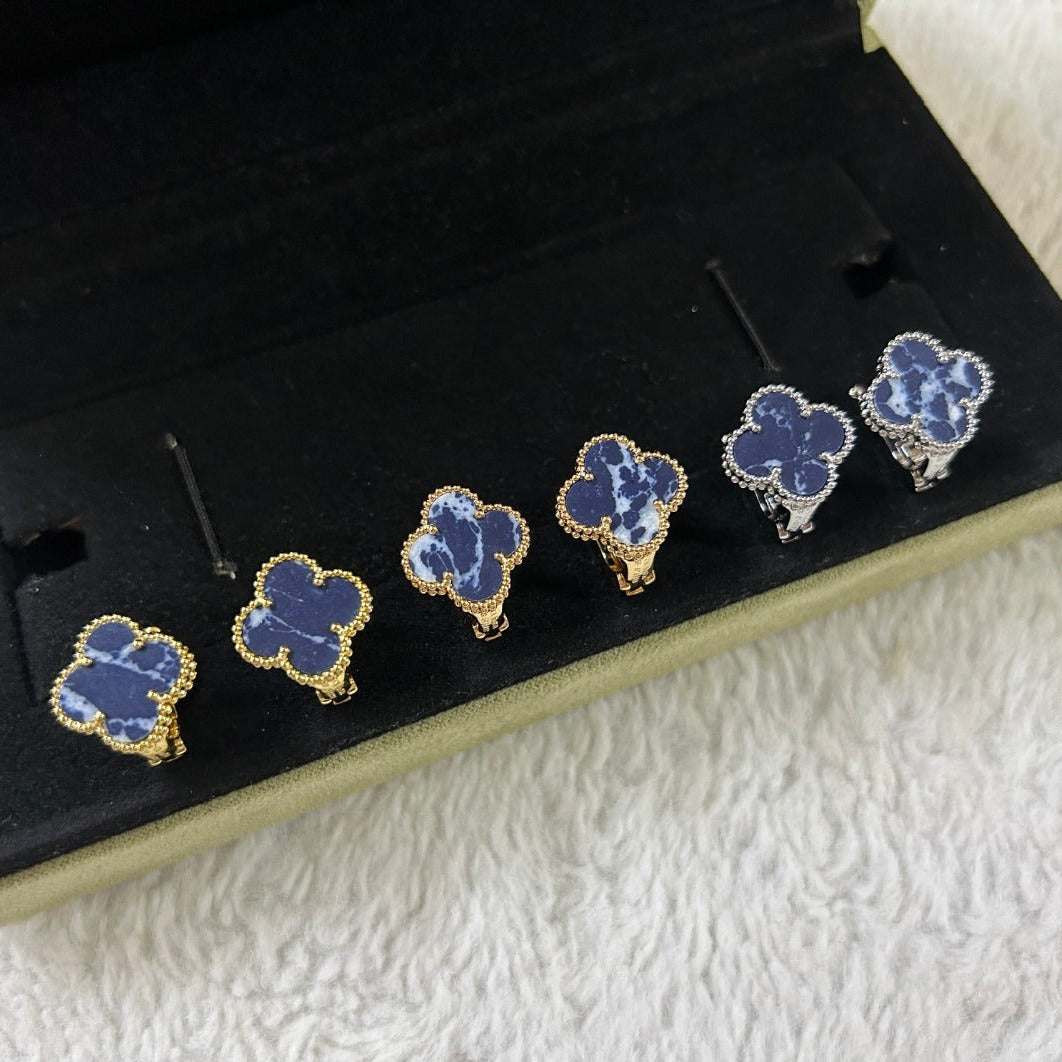 [Lumi Jewelry]CLOVER PIETERSITE MEDIUM STUD EARRINGS