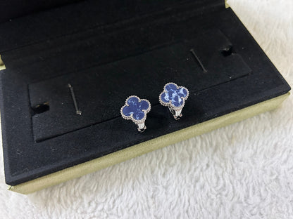 [Lumi Jewelry]CLOVER PIETERSITE MEDIUM STUD EARRINGS