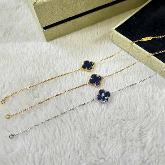 [Lumi Jewelry]CLOVER 1 MOTIF PIETERSITE BRACELET