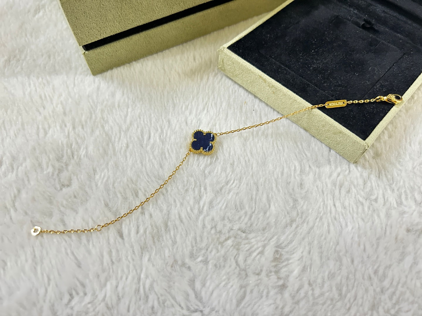 [Lumi Jewelry]CLOVER 1 MOTIF PIETERSITE BRACELET