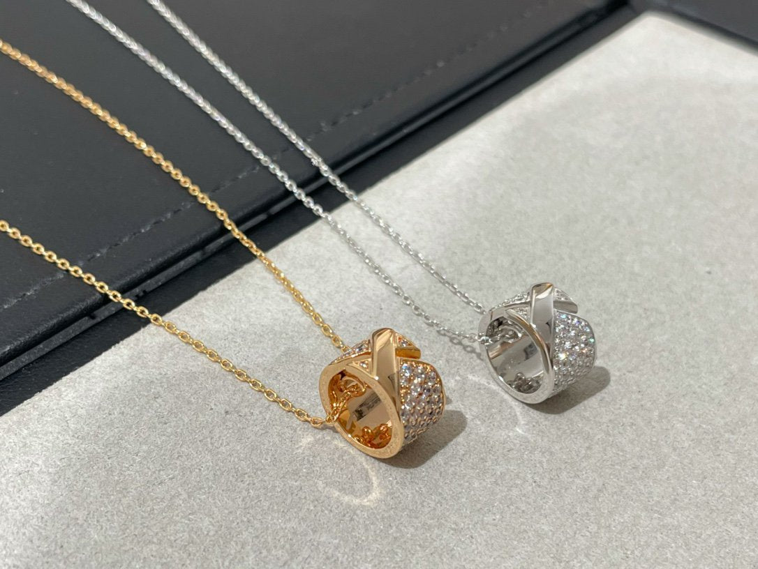 [Lumi Jewelry]LIENS EVIDENCE DIAMOND PAVED NECKLACE