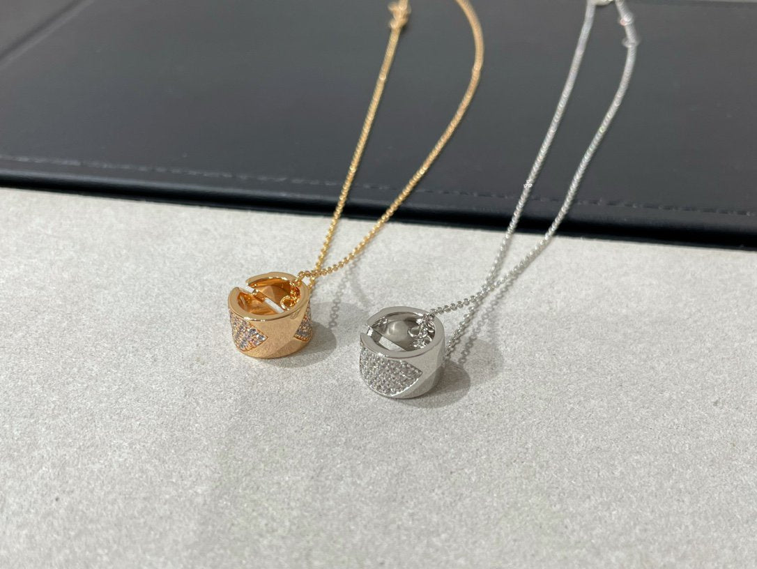 [Lumi Jewelry]LIENS EVIDENCE DIAMOND PAVED NECKLACE