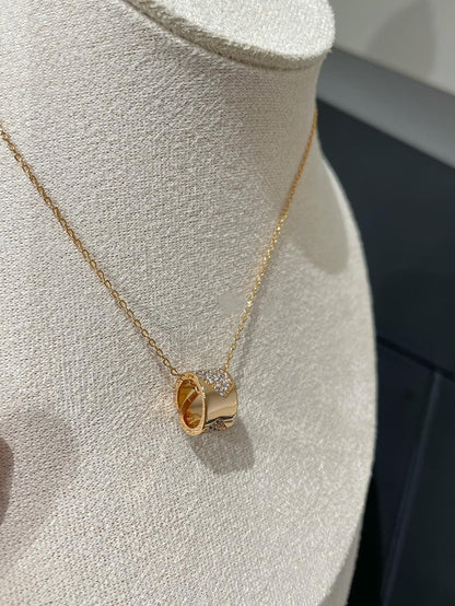 [Lumi Jewelry]LIENS EVIDENCE DIAMOND PAVED NECKLACE