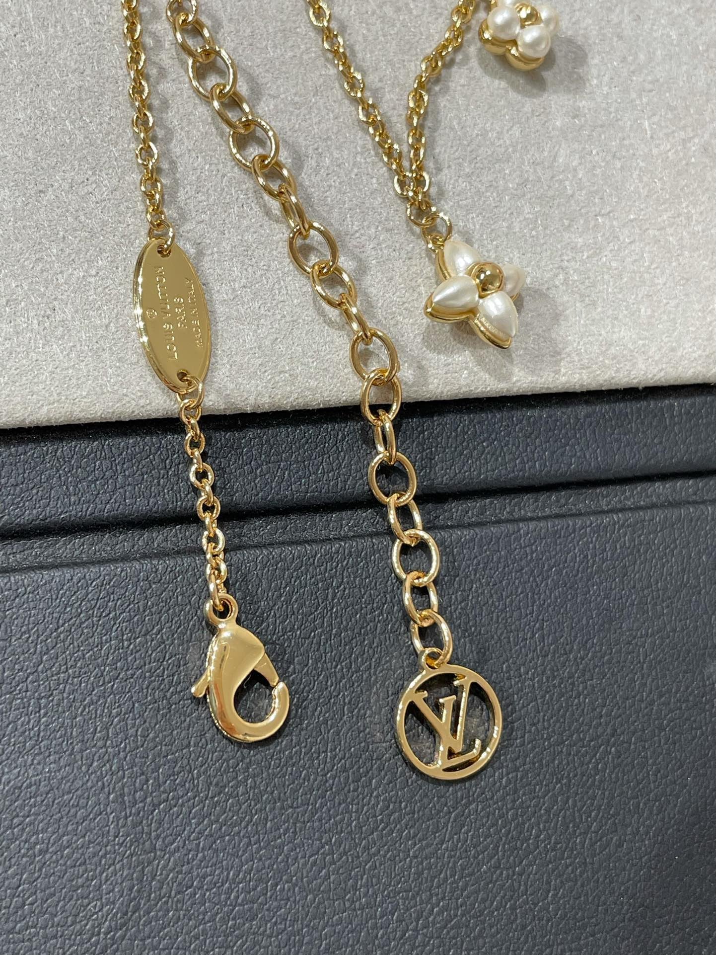 [Lumi Jewelry]FLOWERGRAM GOLD MOP DOUBLE ROW NECKLACE