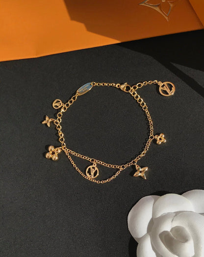[Lumi Jewelry]BLOOMING PINK GOLD MOP BRACELET