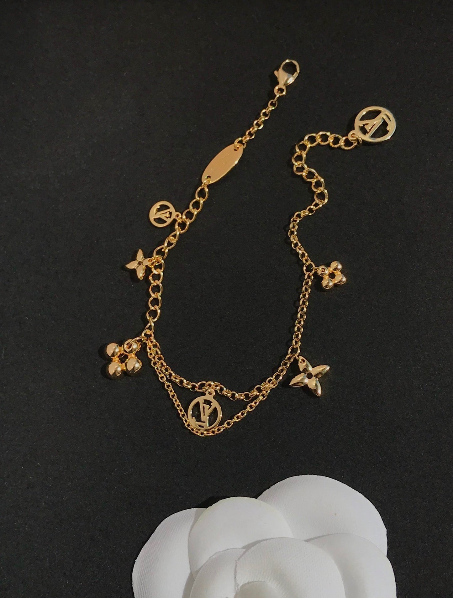 [Lumi Jewelry]BLOOMING PINK GOLD MOP BRACELET