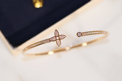 [Lumi Jewelry]IDYLLE GOLD OPEN BRACELET DIAMOND PAVED