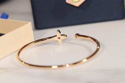 [Lumi Jewelry]IDYLLE GOLD OPEN BRACELET DIAMOND PAVED