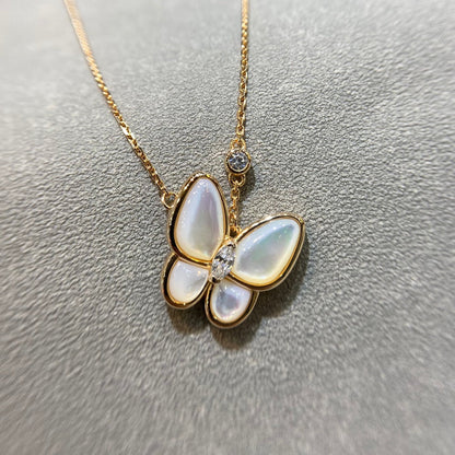 [Lumi Jewelry]BUTTERFLY MOP DIAMOND NECKLACE
