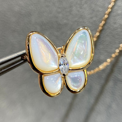 [Lumi Jewelry]BUTTERFLY MOP DIAMOND NECKLACE