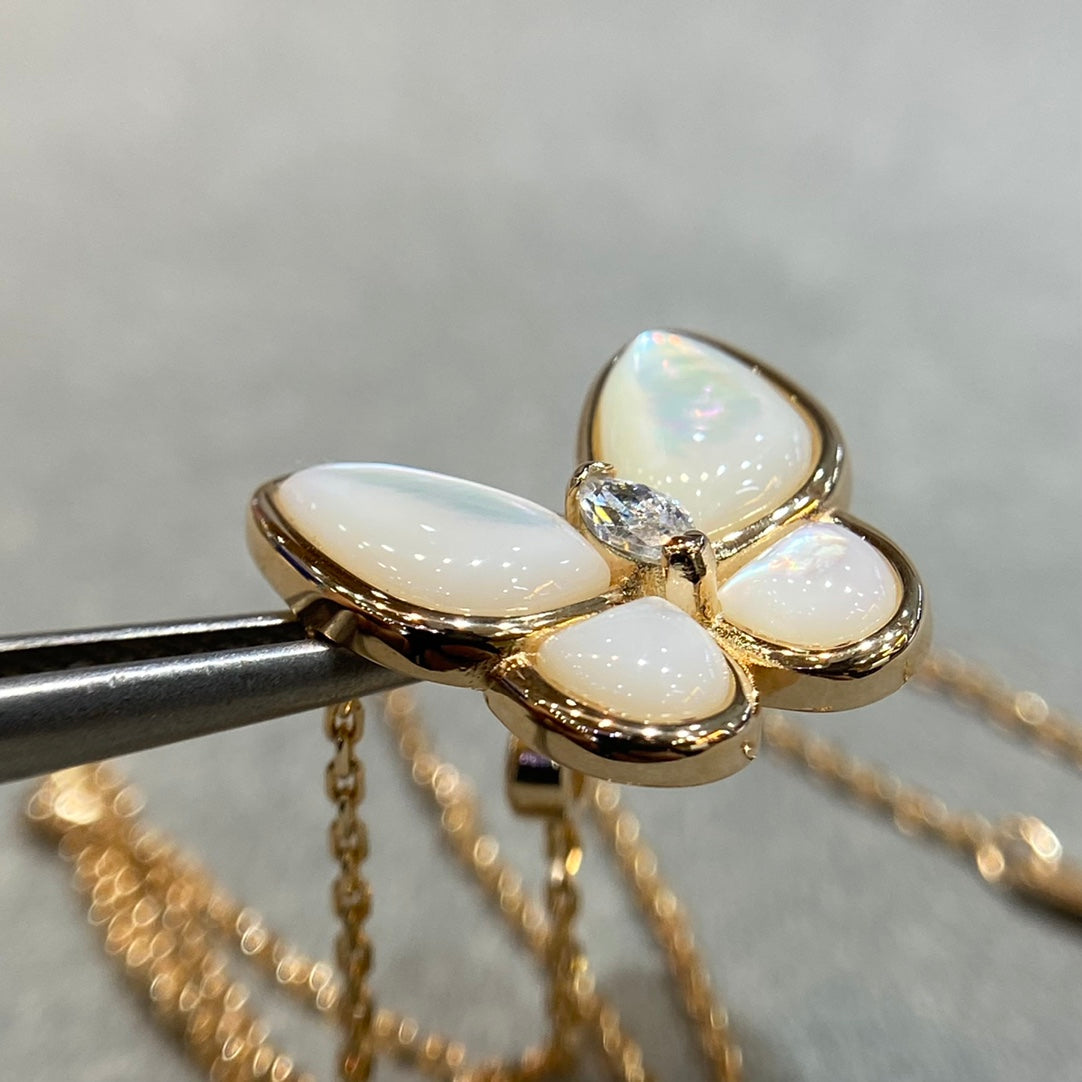 [Lumi Jewelry]BUTTERFLY MOP DIAMOND NECKLACE
