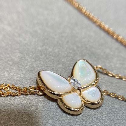[Lumi Jewelry]BUTTERFLY MOP DIAMOND NECKLACE