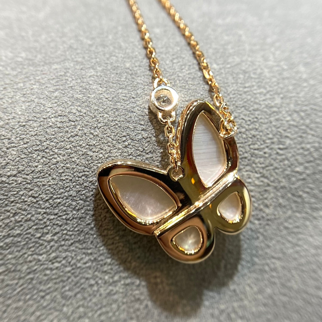 [Lumi Jewelry]BUTTERFLY MOP DIAMOND NECKLACE