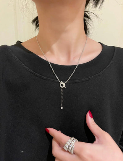 [Lumi Jewelry]FINESSE SILVER DIAMOND NECKLACE