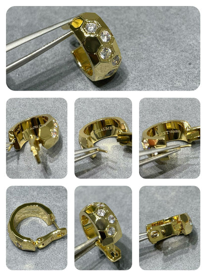 [Lumi Jewelry]BEE LOVE DIAMOND HOOP EARRINGS