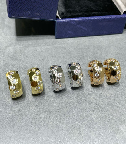 [Lumi Jewelry]BEE LOVE DIAMOND HOOP EARRINGS