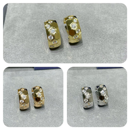 [Lumi Jewelry]BEE LOVE DIAMOND HOOP EARRINGS
