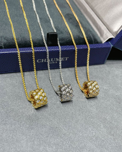 [Lumi Jewelry]BEE LOVE DIAMOND PAVED 3 ROW NECKLACE