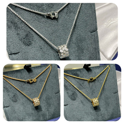 [Lumi Jewelry]BEE LOVE DIAMOND PAVED 3 ROW NECKLACE