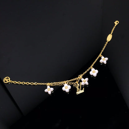 [Lumi Jewelry]LOGO 6 MOTIF STAR AND SUN GOLD BRACELET