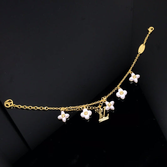 [Lumi Jewelry]LOGO 6 MOTIF STAR AND SUN GOLD BRACELET