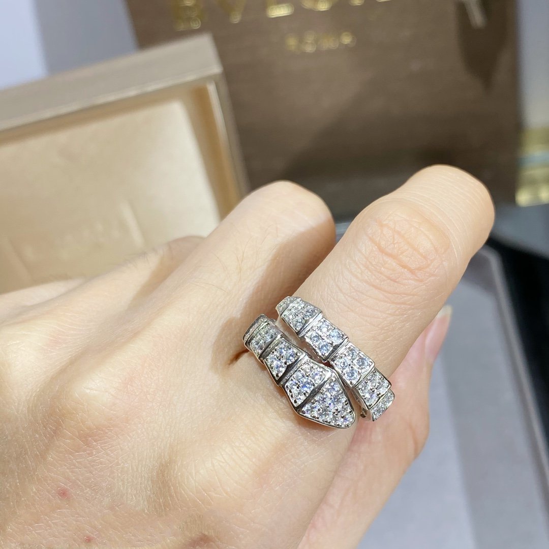 [Lumi Jewelry]SERPENTI RING SILVER DIAMOND PAVED