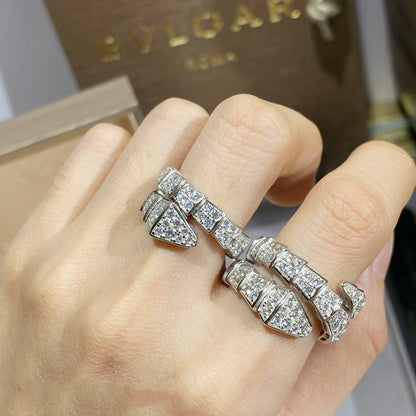 [Lumi Jewelry]SERPENTI RING SILVER DIAMOND PAVED