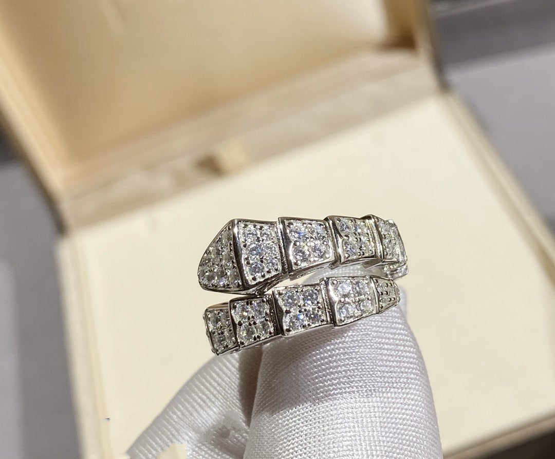 [Lumi Jewelry]SERPENTI RING SILVER DIAMOND PAVED