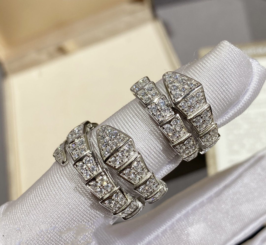 [Lumi Jewelry]SERPENTI RING SILVER DIAMOND PAVED