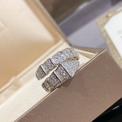 [Lumi Jewelry]SERPENTI RING SILVER DIAMOND PAVED
