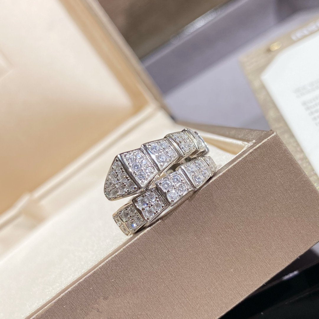 [Lumi Jewelry]SERPENTI RING SILVER DIAMOND PAVED