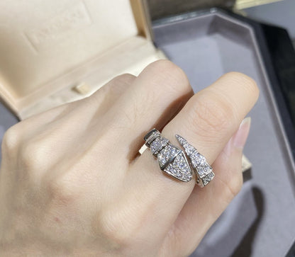 [Lumi Jewelry]SERPENTI LARGE RING SILVER DIAMOND PAVED