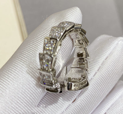 [Lumi Jewelry]SERPENTI LARGE RING SILVER DIAMOND PAVED