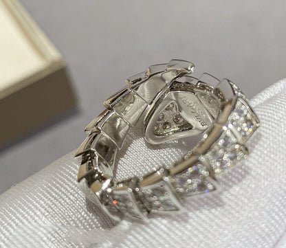 [Lumi Jewelry]SERPENTI LARGE RING SILVER DIAMOND PAVED