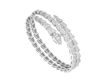[Lumi Jewelry]SERPENTI BRACELET SILVER DIAMOND DOUBLE ROW