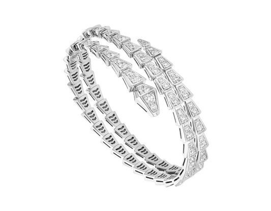 [Lumi Jewelry]SERPENTI BRACELET SILVER DIAMOND DOUBLE ROW