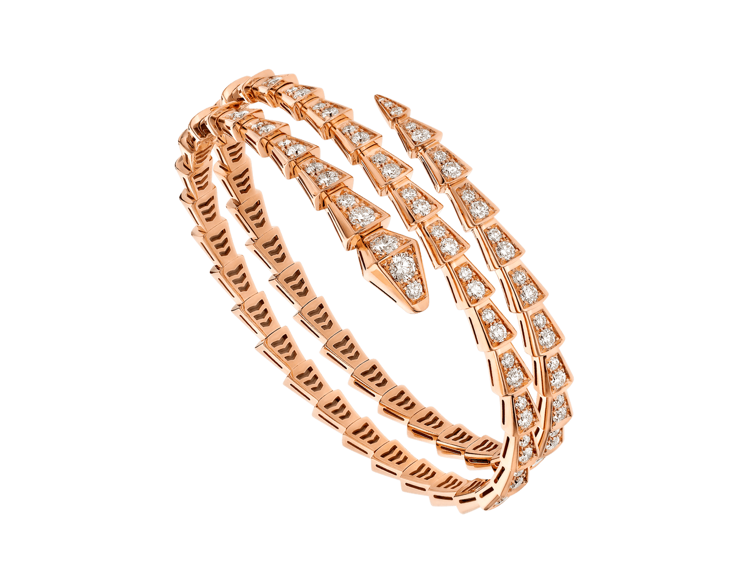 [Lumi Jewelry]SERPENTI BRACELET PINK GOLD DIAMOND DOUBLE ROW