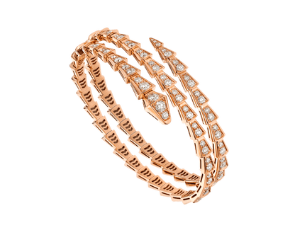 [Lumi Jewelry]SERPENTI BRACELET PINK GOLD DIAMOND DOUBLE ROW