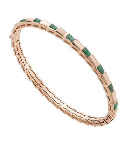 [Lumi Jewelry]SERPENTI BRACELET PINK GOLD MALACHITE