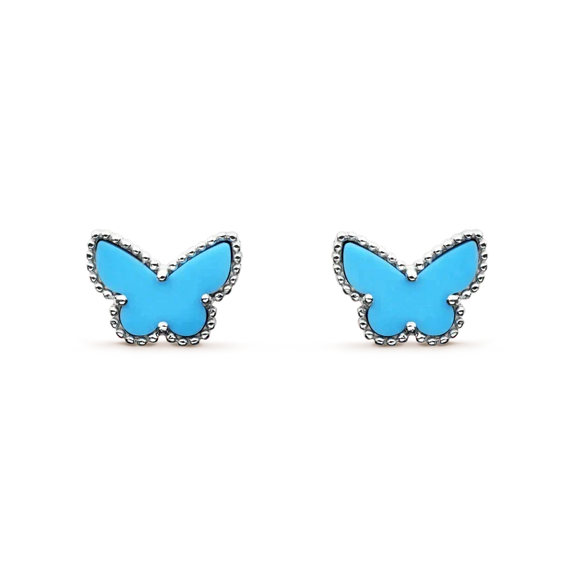 [Lumi Jewelry]BUTTERFLY TURQUOISE EARRINGS SILVER