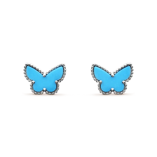 [Lumi Jewelry]BUTTERFLY TURQUOISE EARRINGS SILVER