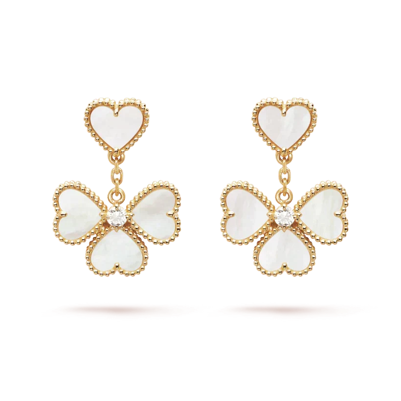 [Lumi Jewelry]CLOVER SWEET WHITE MOP EARRINGS